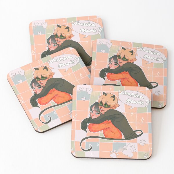 Item preview, "watcha mew-in?" catboy and girl designed and sold by queenlypirate.
