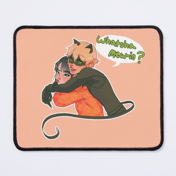 Item preview, transparent "watcha mew-in?" catboy and girl designed and sold by queenlypirate.
