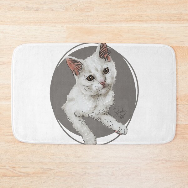 Item preview, White kitty: rescue cat designed and sold by Made-by-Anxiety.