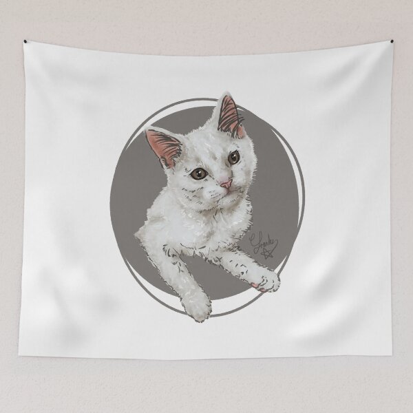 Item preview, White kitty: rescue cat designed and sold by Made-by-Anxiety.