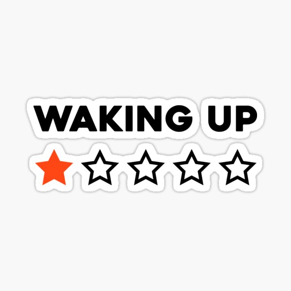 Item preview, Waking Up 1 Star Rating - Funny lazy design designed and sold by Bleak Shirt.