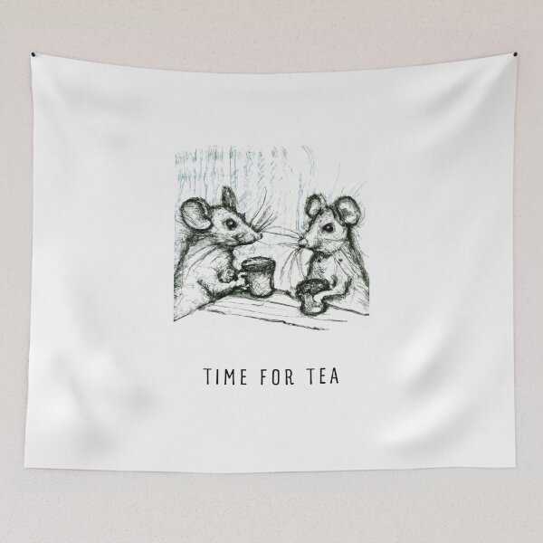 Item preview, Time for Tea - Whimsical Mice Tea Party Design designed and sold by MissMutsie.