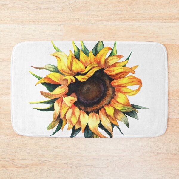 Item preview, Watercolor yellow sunflower handpainted artwork designed and sold by art-tee-ua.