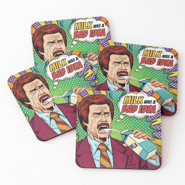 Item preview, Ron Burgundy Inspired Milk Was a Bad Idea Art designed and sold by Pop Art T Designs.