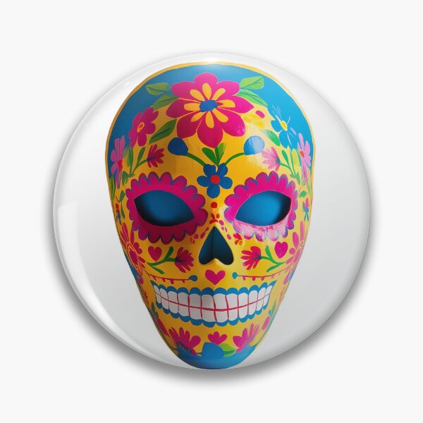 Item preview, Colorful Day of the Dead Papier-Mâché Mask designed and sold by LoliDesignShop.