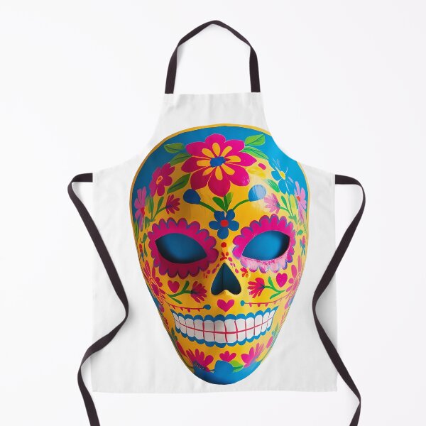 Item preview, Colorful Day of the Dead Papier-Mâché Mask designed and sold by LoliDesignShop.