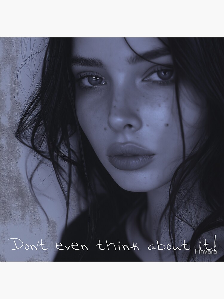Thumbnail 3 of 3, Sticker, Don't even think about it designed and sold by Finvara.