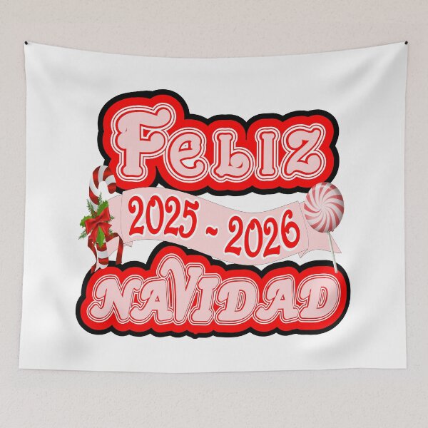 Item preview, Feliz Navidad 2025-2026. Merry Christmas 2025-2026 with Candy cane art designed and sold by Verle-art.