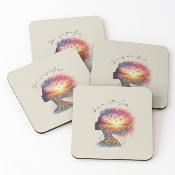Item preview, Journey into Wellness: Woman's Profile Wildflowers designed and sold by SparkSpiral.
