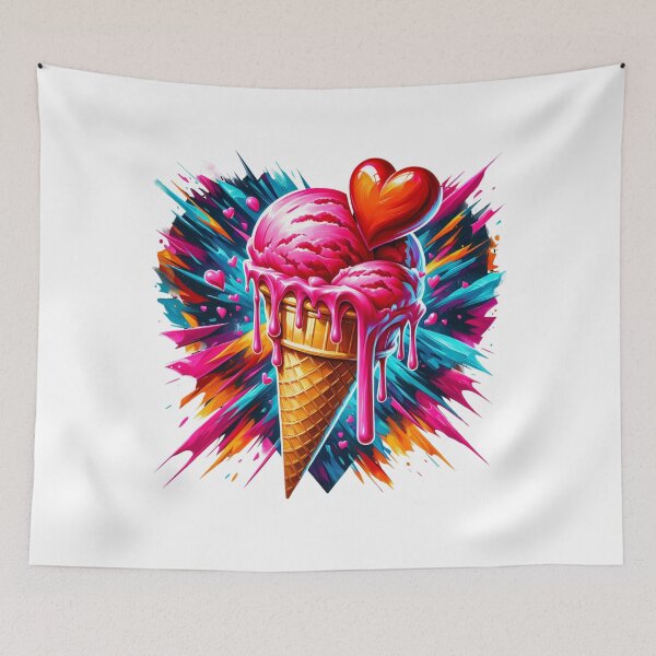 Item preview, You Melt My Heart & Sweet Melting Ice Cream Art Design designed and sold by drip.design.co.