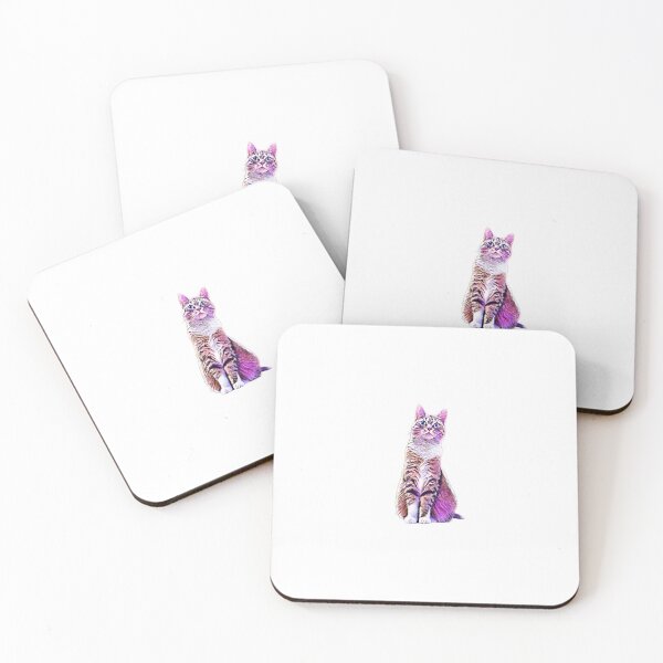 Item preview, Curious pink cat designed and sold by RDSmit.