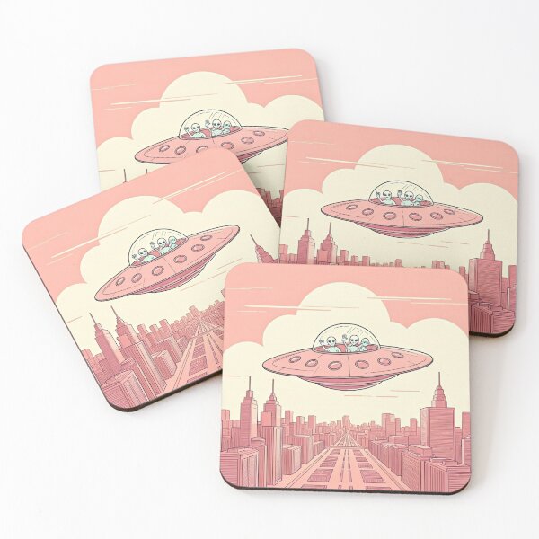 Item preview, Happy Aliens in a Pink World designed and sold by Kelly Merrow.