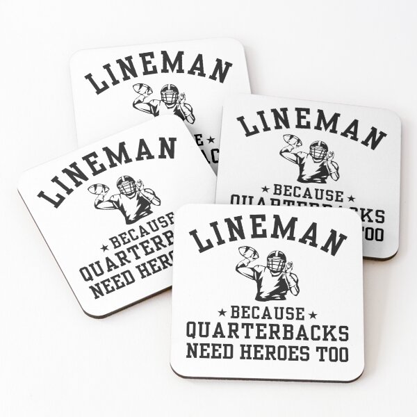 Item preview, Funny American Football Player Lineman Because Quarterbacks Need Heroes Too designed and sold by MouDantArts.