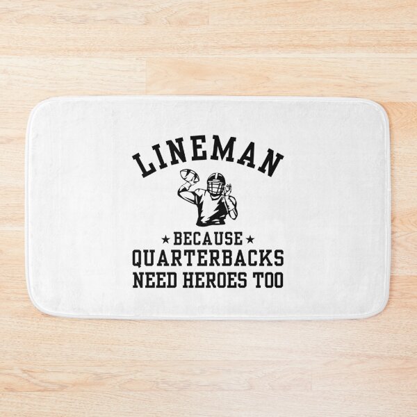Item preview, Funny American Football Player Lineman Because Quarterbacks Need Heroes Too designed and sold by MouDantArts.