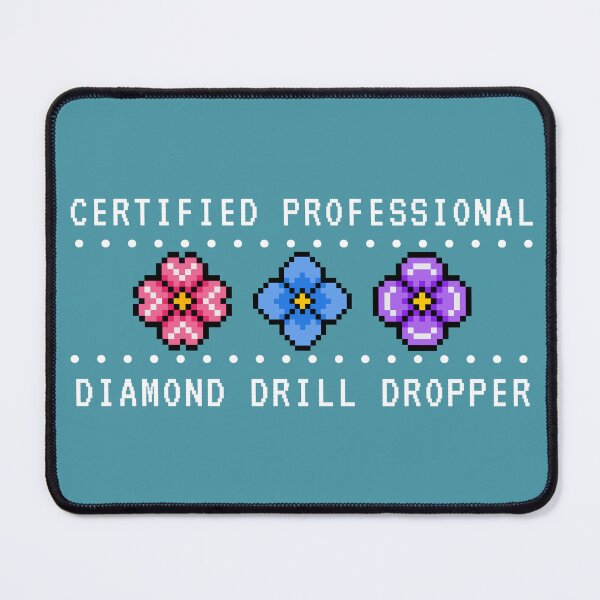 Item preview, Three Flower Diamond Drill Dropper Pro – White Print  designed and sold by DPingBirdie.