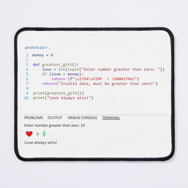 Artikelvorschau, Lustiger Python-Code, Lichtmodus entworfen und verkauft von DeeDeee1970.