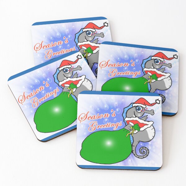 Item preview, Seahorse -  season's greeting  designed and sold by Shirley cute art .