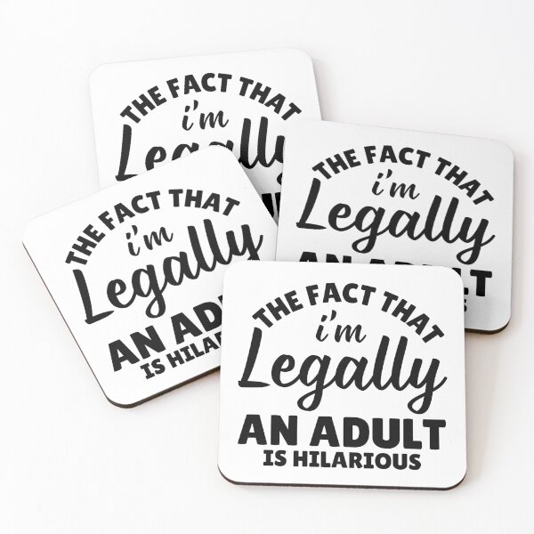 Item preview, Funny 18 Birthday Gift The Fact That I'm Legally An Adult is Turning Eighteen Anniversary Party designed and sold by MouDantArts.