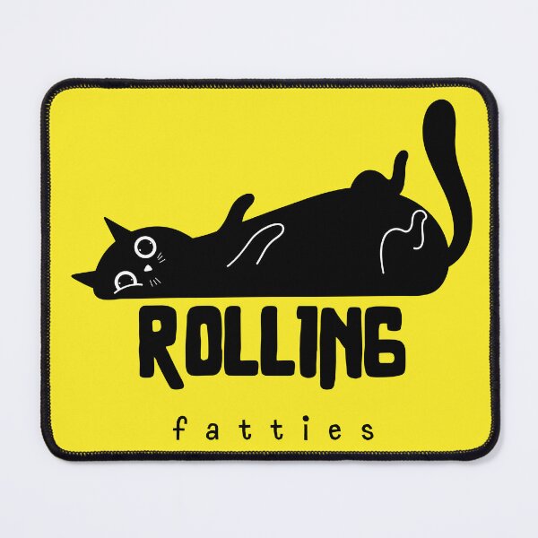 Vista previa del artículo con la obra «Gato gordo rodante», diseñado y vendido por BadmintonArt.