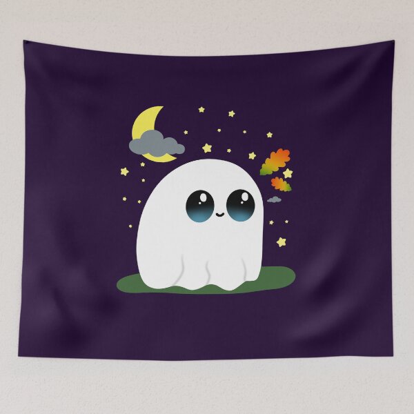 Item preview, Cute Little Ghostie Fall Scene designed and sold by JMDesignHouse.
