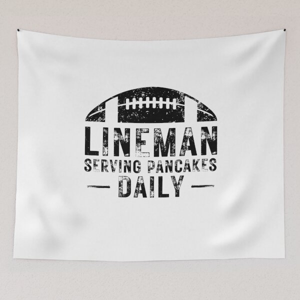 Item preview, Lineman Serving Pancakes daily Funny American Football Humor designed and sold by MouDantArts.