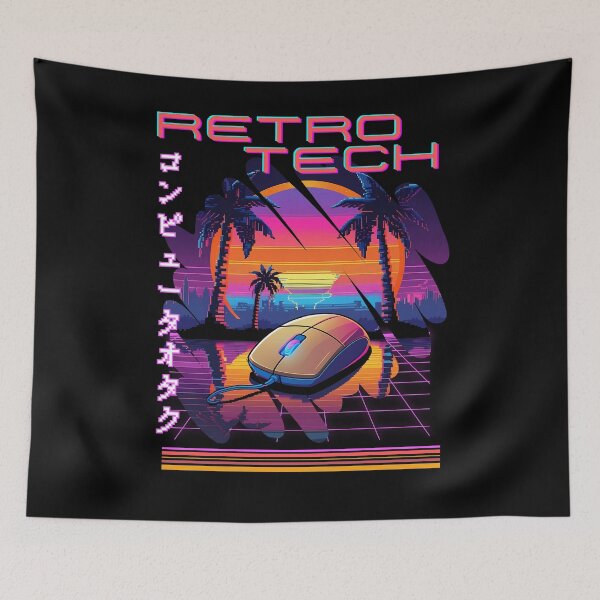 Item preview, Retro Tech Synthwave Old style Mouse for PC designed and sold by Designs-Labs.