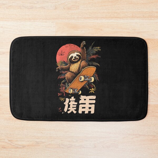 Item preview, Cool Sloth Skateboarding Design | Chill Sloth Illustration | Fun and Playful Artwork | Skater Animal Art designed and sold by StickerHavenn.