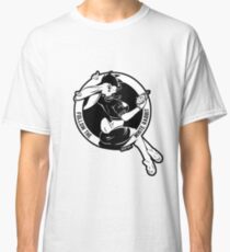 Follow the white rabbit - White with black outline on any base Classic T-Shirt
