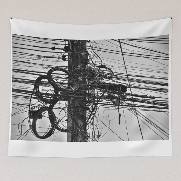 Item preview, The Wires on Chiang Mai, Thailand. Highest Resolution image. designed and sold by Pete Klimek.