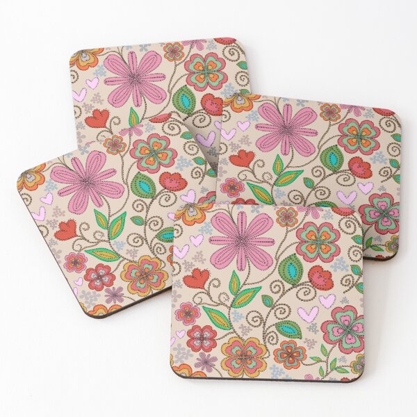 Item preview, Stitch clover flower - beige designed and sold by Navitaloves.