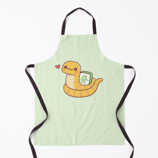 Item preview, Cute Yellow Snake Wrapped Around Mahjong Tile designed and sold by rustydoodle.