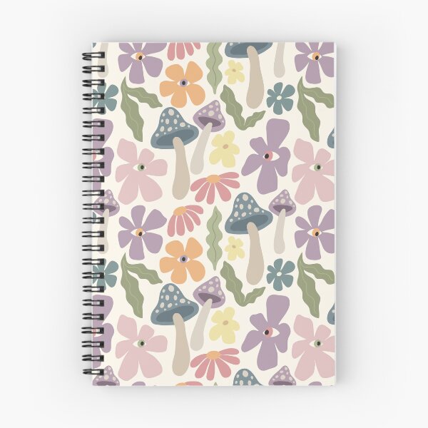 Item preview, Seeing Eye Floral Mushroom Pattern Light Background designed and sold by FadedFlorals.