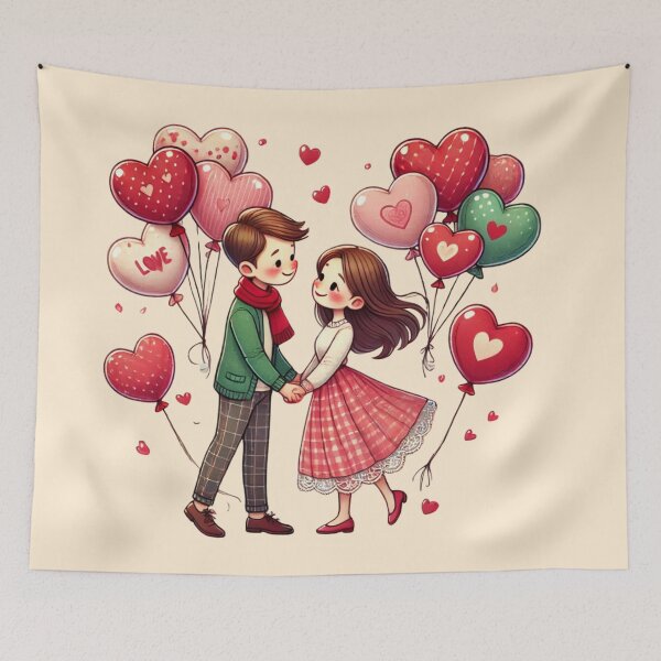 Item preview, Loving Couple and Heart Balloons designed and sold by Dalelbn31.