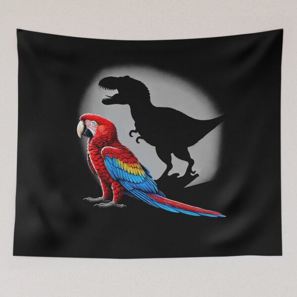 Item preview, Screaming Scarlet Macaw Parrot Bird Memes Funny Dinosaur designed and sold by Kimberley King Art  King Art.