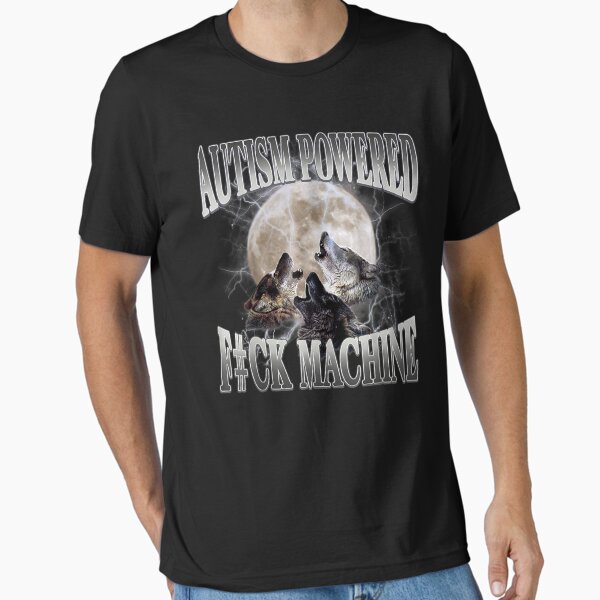 Artikel-Vorschau von Autismus-betriebene F#Ck-Maschine - Meme Wolf Autistisch Retro, designt und verkauft von Kixola.