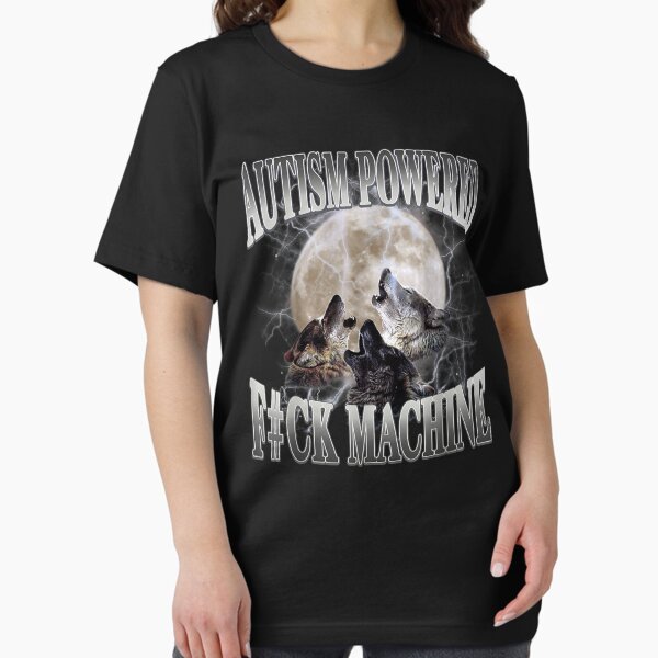 Artikel-Vorschau von Autismus-betriebene F#Ck-Maschine - Meme Wolf Autistisch Retro, designt und verkauft von Kixola.