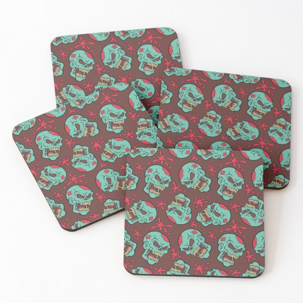 Item preview, Horror Zombie Skull Pattern – Spooky & Gruesome Seamless Design designed and sold by sararoom.