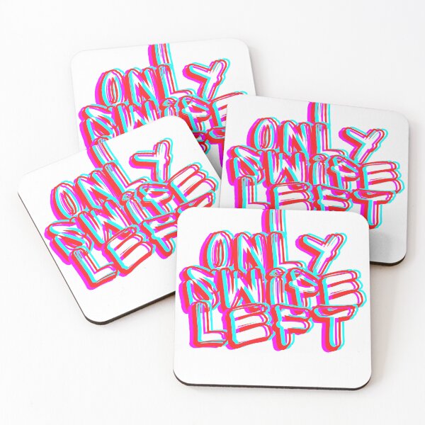 Item preview, I Only Swipe Left - Glitch Effect Typography Design designed and sold by Alwayseddie.