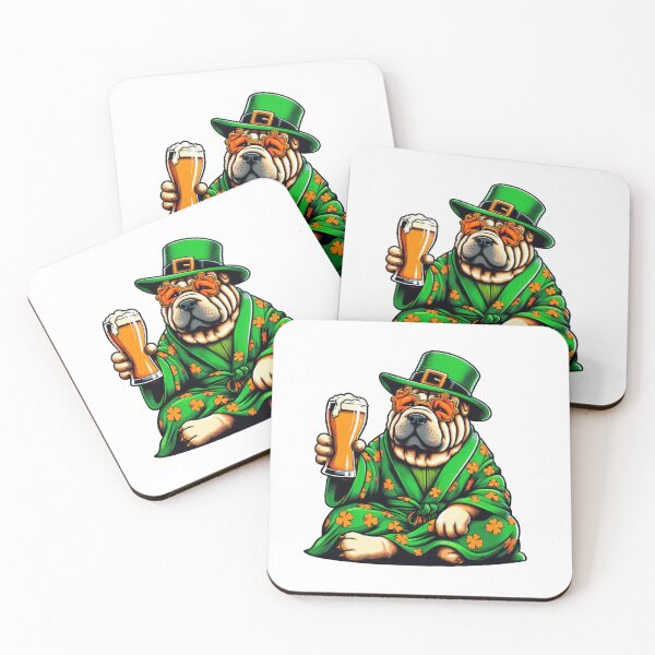 Item preview, Shar Pei Dog St Patrick's Day designed and sold by doodIllustrate.