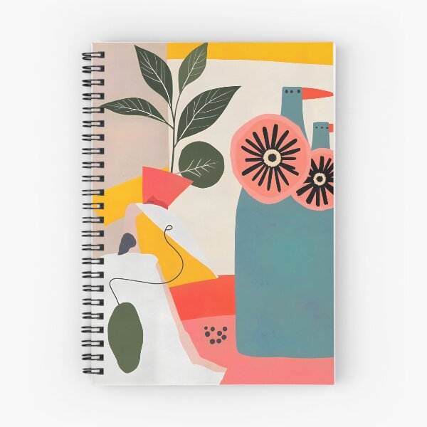 Item preview, Celebrated, Bohemian Daily Objects, Abstract Naive Art, Boho Botanical Illustration, Pastel Geometric Painting designed and sold by 83oranges.com.
