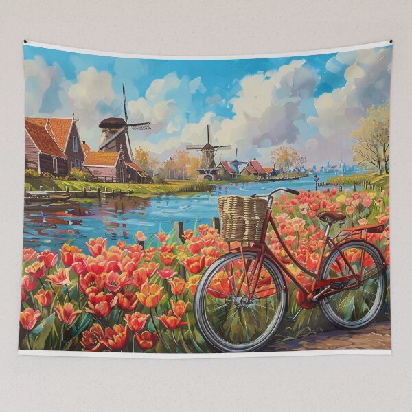 Artikelvorschau, Amsterdam Tulpen Landschaftskunst entworfen und verkauft von Myra365Art.
