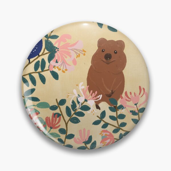 Item preview, Quokka and Australian Flora Pattern Illustration by Suki McMaster designed and sold by Suki McMaster.