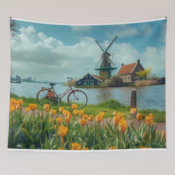 Artikelvorschau, Amsterdam Tulpen Landschaftskunst entworfen und verkauft von Myra365Art.