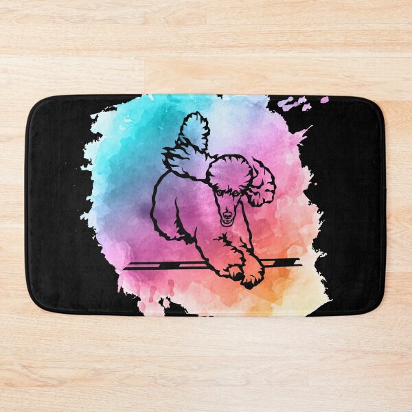 Artikelvorschau, Aquarell-Agility-Pudel mit Bar entworfen und verkauft von Jessica Schwing.