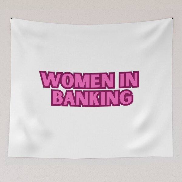 Item preview, Women in banking pink finance decal  designed and sold by ha11e11.
