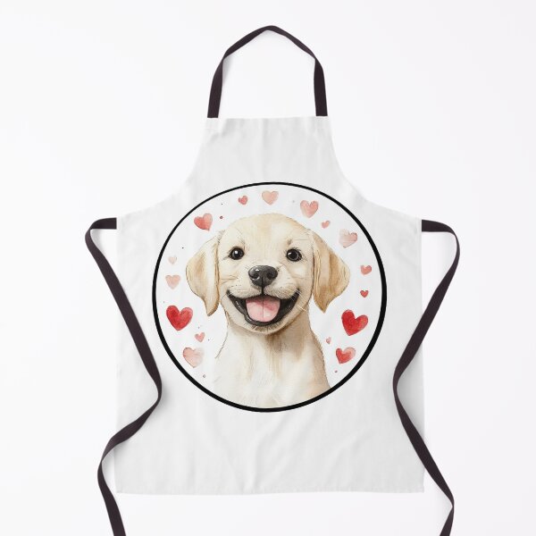 Item preview, Adorable Watercolor Labrador with Circle and Hearts – Valentine’s Day Art designed and sold by M1234s.