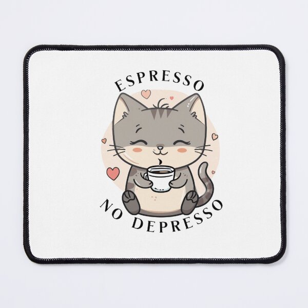 Item preview, Kitty Kat Espresso No Depresso designed and sold by TinyRobotCreations.