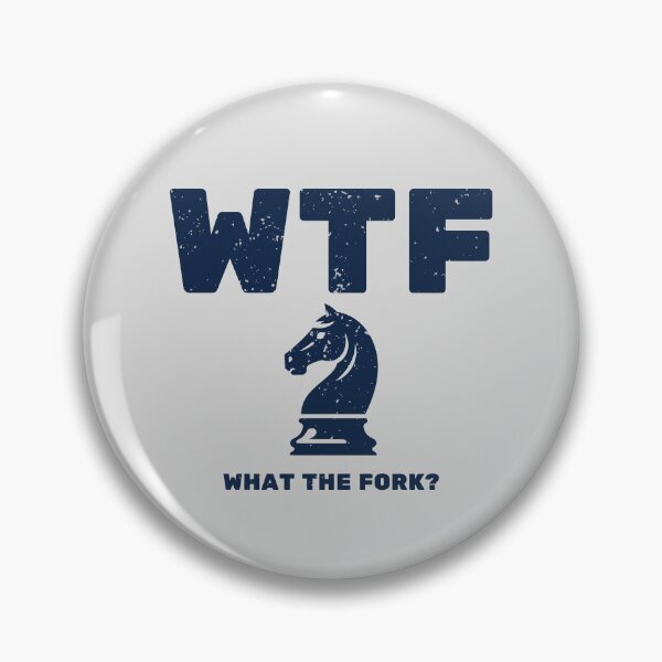Item preview, WTF 'What the Fork?' Retro Vintage Chess T-shirt designed and sold by Trixtee.