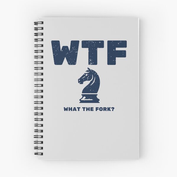 Item preview, WTF 'What the Fork?' Retro Vintage Chess T-shirt designed and sold by Trixtee.