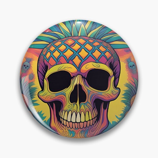 Item preview, Groovy Pineapple Skull designed and sold by take2666.